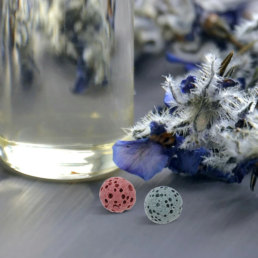 

42Pcs Lava Stone Aromatherapy Diffuser Beads Essential Oil Slow Release Fragrance for Car Home Office Aromatherapy Necklace