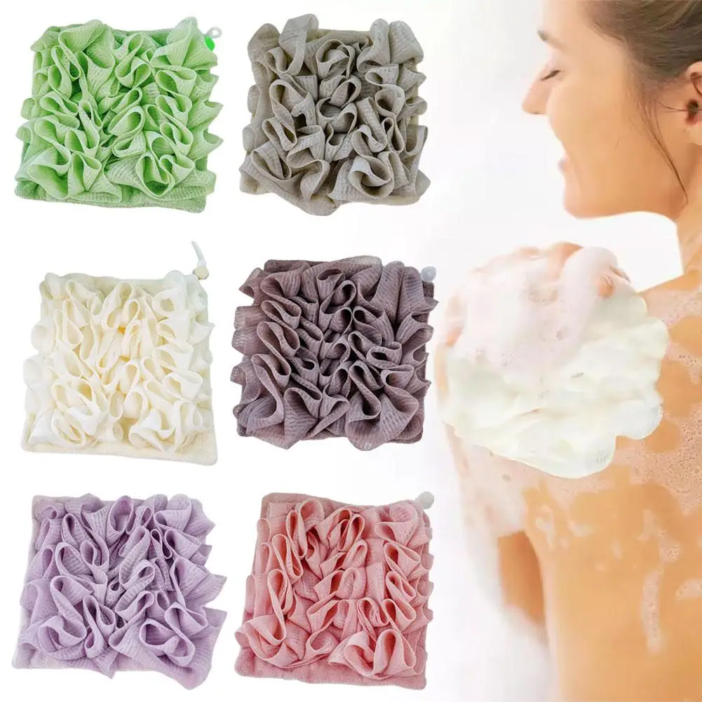 2-in-1 Shower Sponge Sponge Towel Loofah With Drawstring Closure For Soap Soft Exfoliating Drawstring Shower Flower/ball/wi H2W1