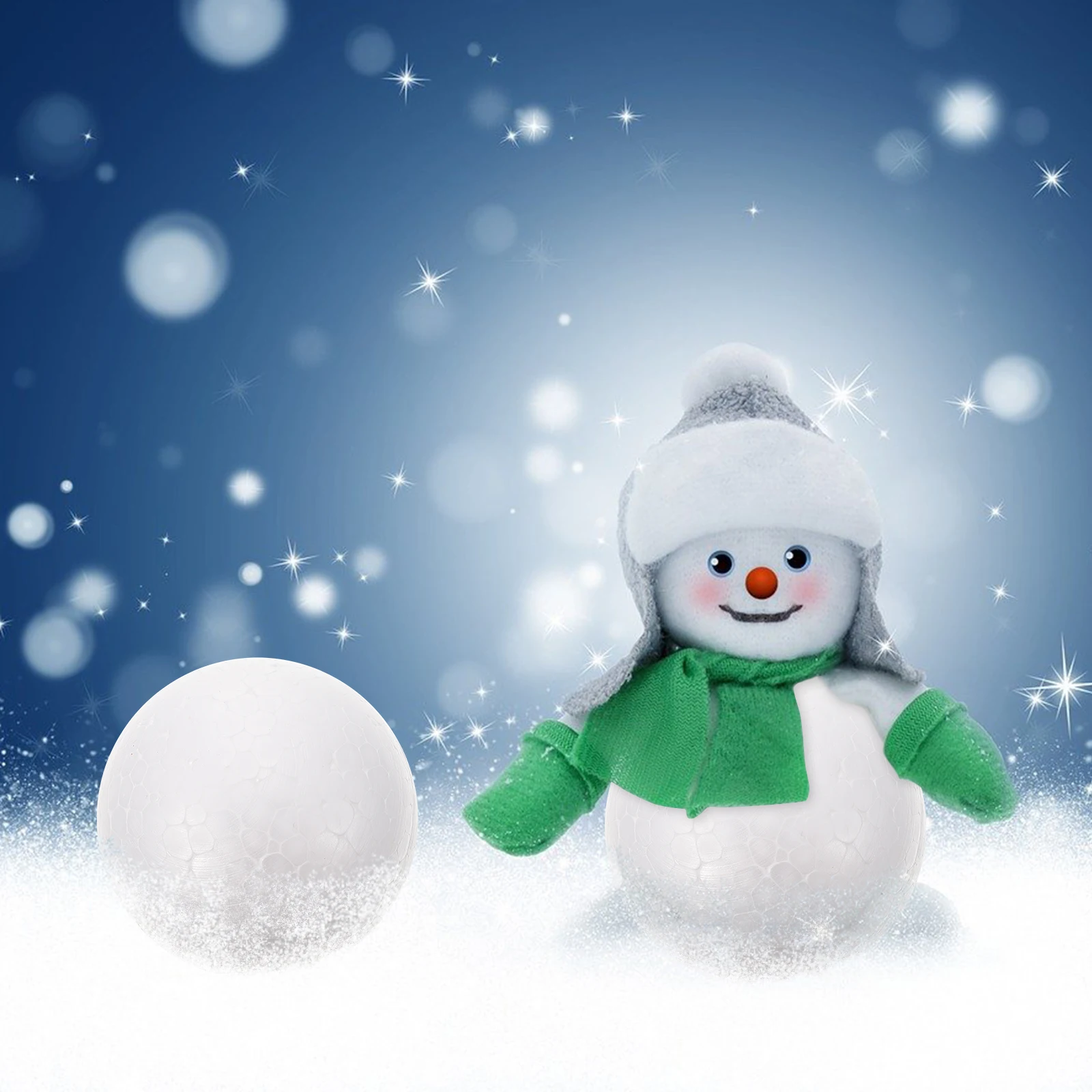 

20pcs Foam Ball Diy Craft Unfinished Balls For Christmas Decoration Kids Painting Art Project Xmas Party Ornament Supply