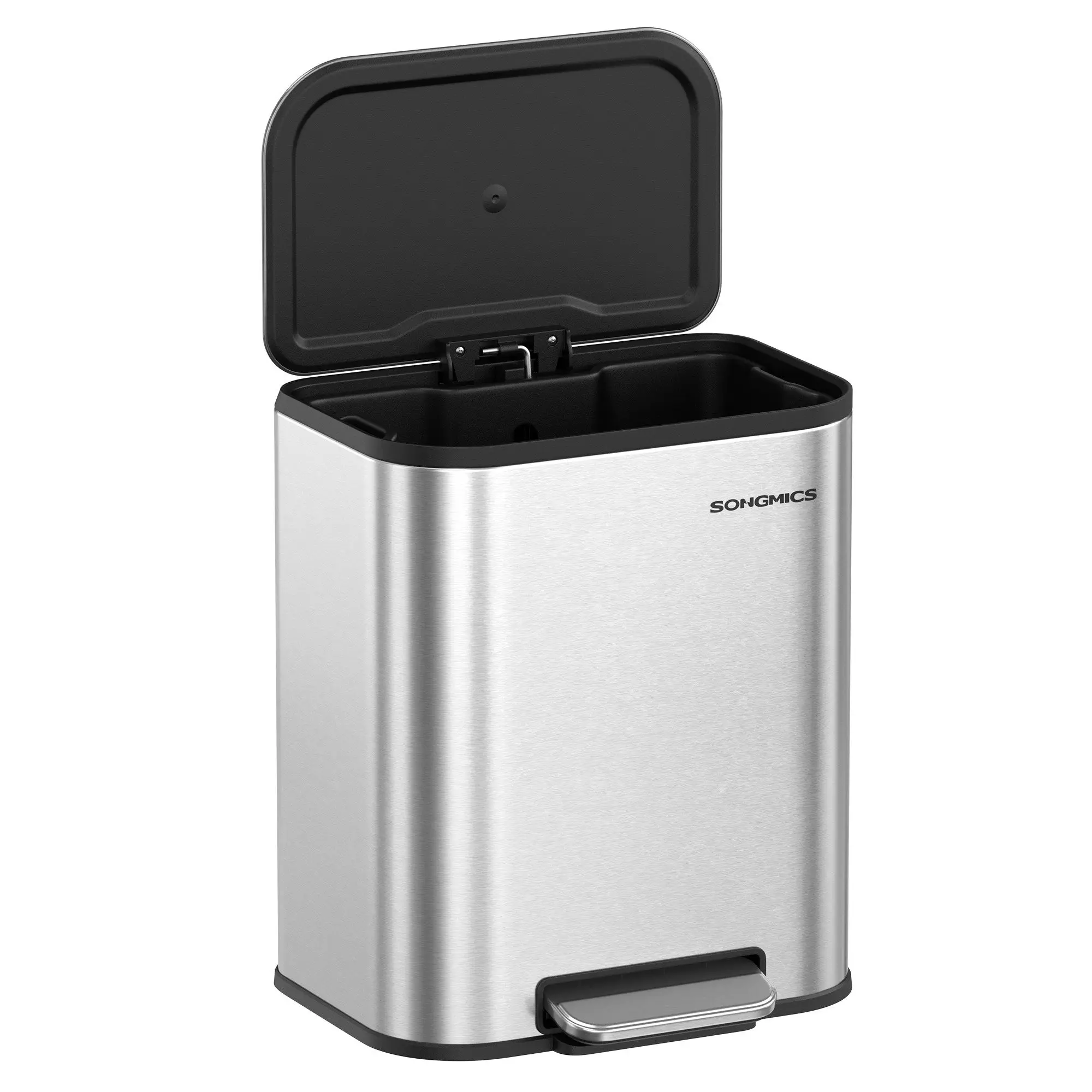 SONGMICS trash can, kitchen, 20 litre trash can with lid, pedal trash can