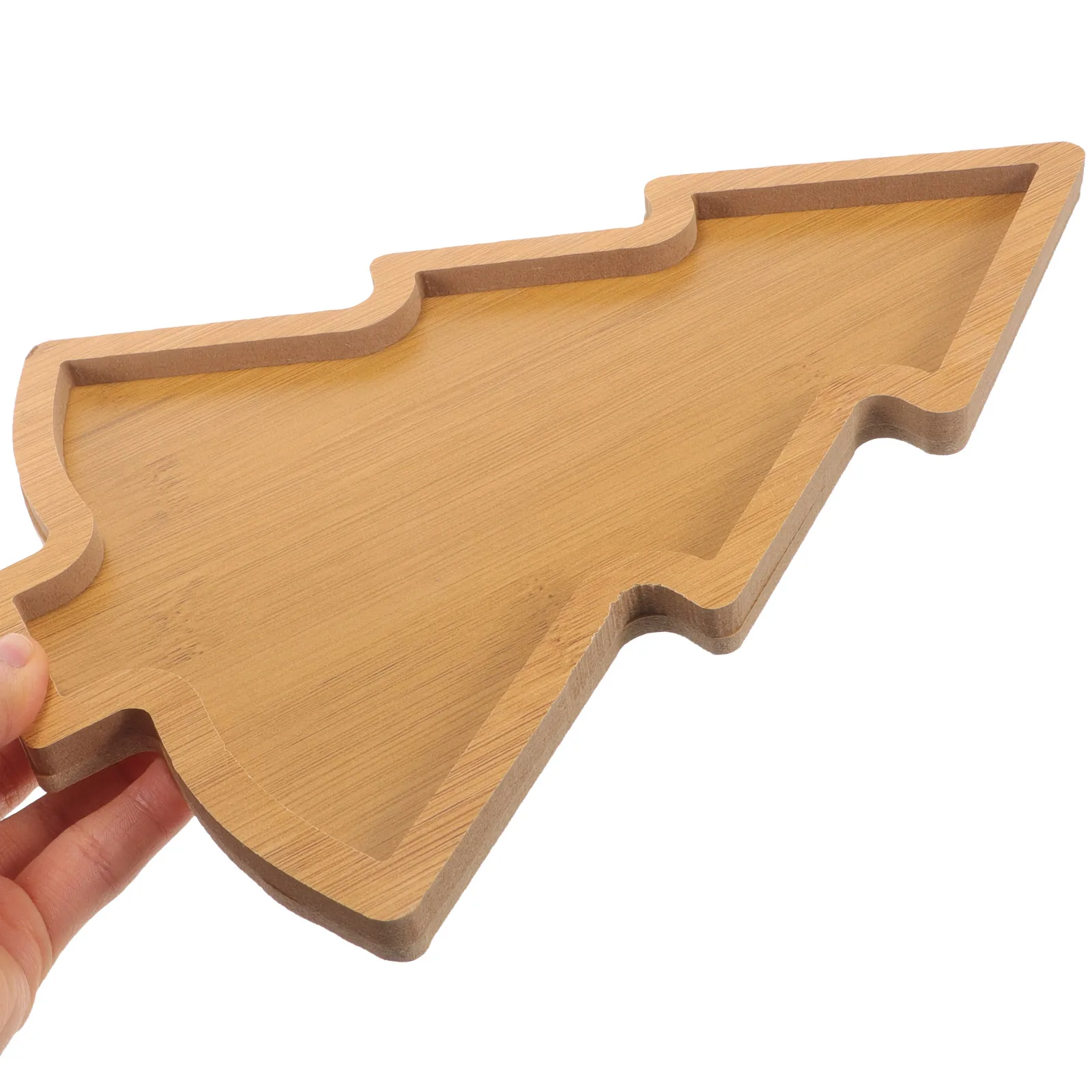 شجرة عيد الميلاد الخشبية على شكل صينية تقديم وجبة خفيفة الفاكهة الجوز طبق تقديم الحلوى حفلة منضدية ديكور الخشب خادم الطعام المقبلات