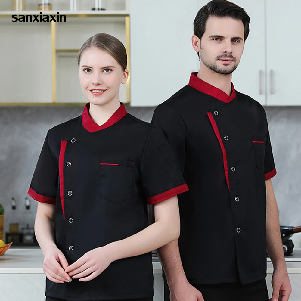 

Professional Chef Jacket for Men Women Food Service Cook Shirt Bakery Restaurant Waiter Tops Kitchen Clothes Catering Workwear