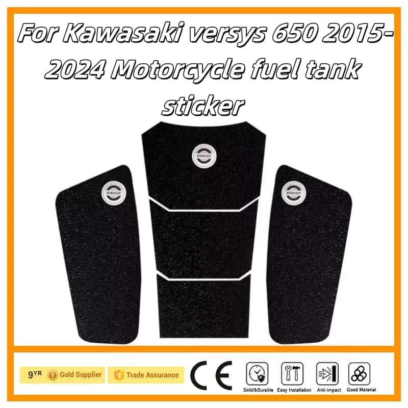 

Motorcycle Sticker Tank Non Slip Tank Traction Side Pad Protective Decal For Kawasaki versys 650 2015-2024