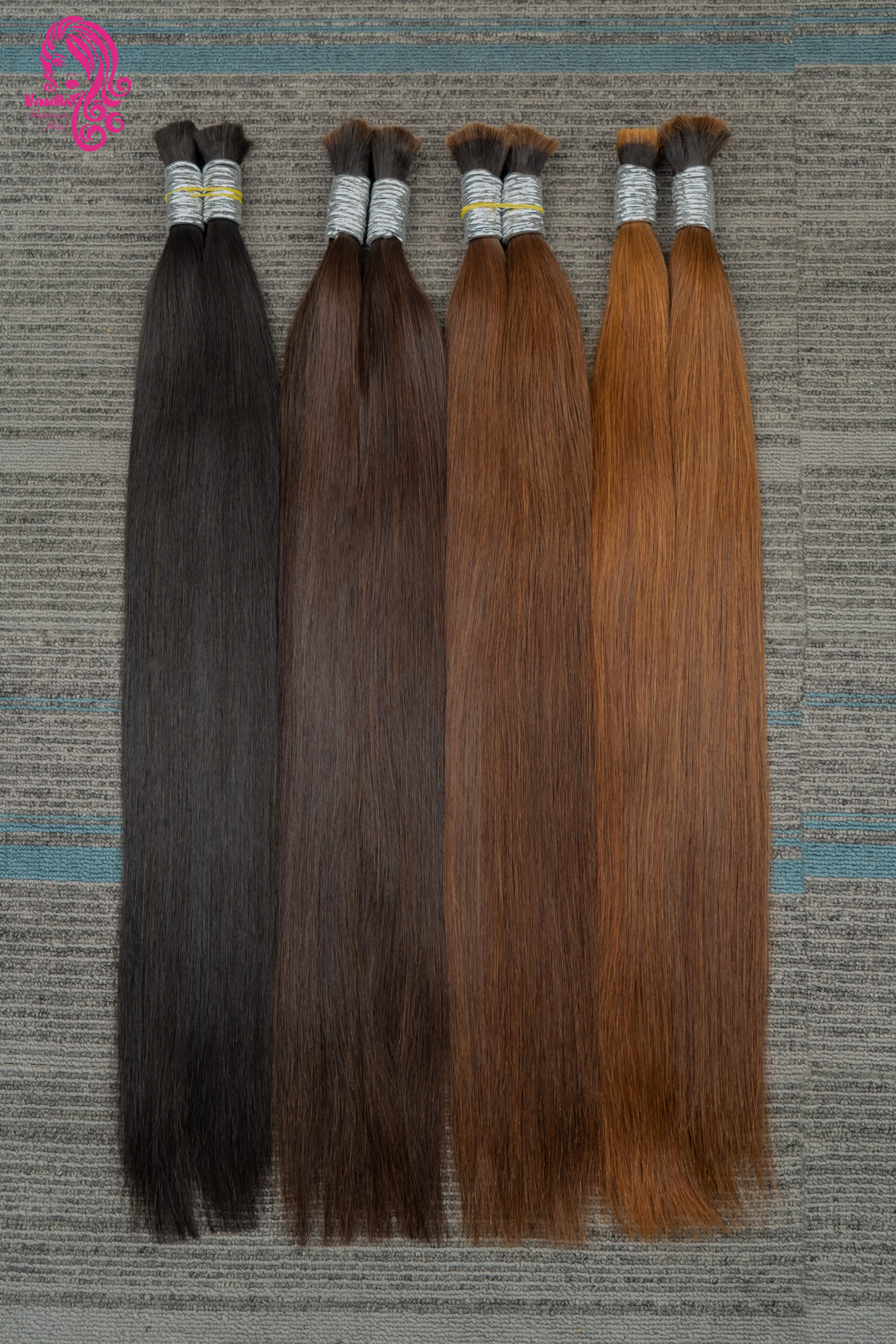 Double Drawn Vietnamese Original Virgin Human Hair Premium Quality Full Cuticle Super Straight Hair Bulk No Weft 100%