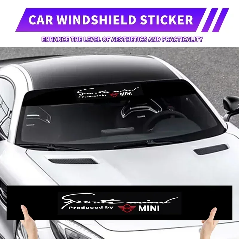 

Наклейка на лобовое стекло автомобиля, декоративная наклейка для Mini Cooper JCW Works Hatch F54 F55 F56 F57 F60 R50 R52 R53 R55 R56 R57