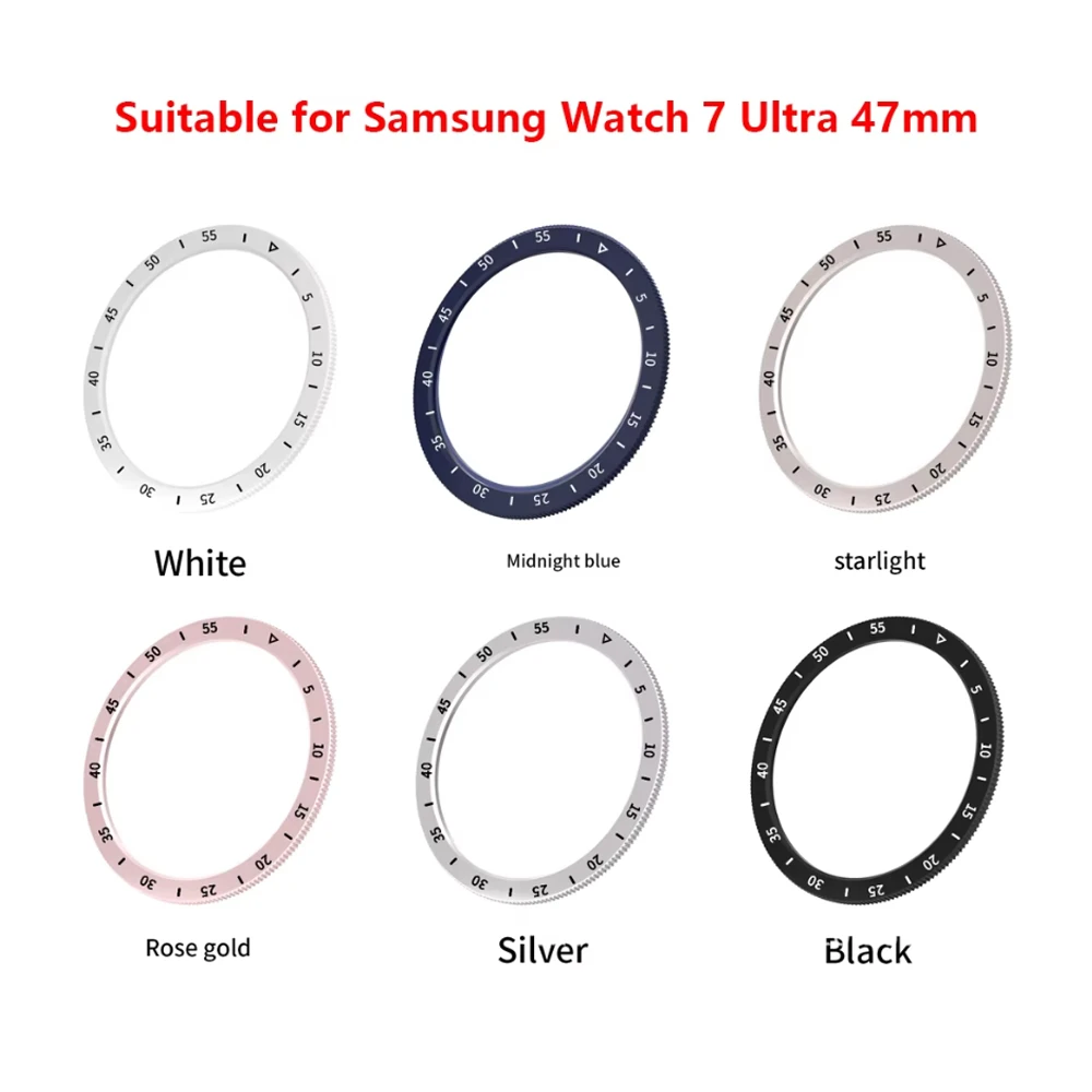 For Samsung Galaxy Watch7 Ultra 47mm Bezel Oil Injection Diamond Circle Circle Prismatic Watch Protection Anti-collision