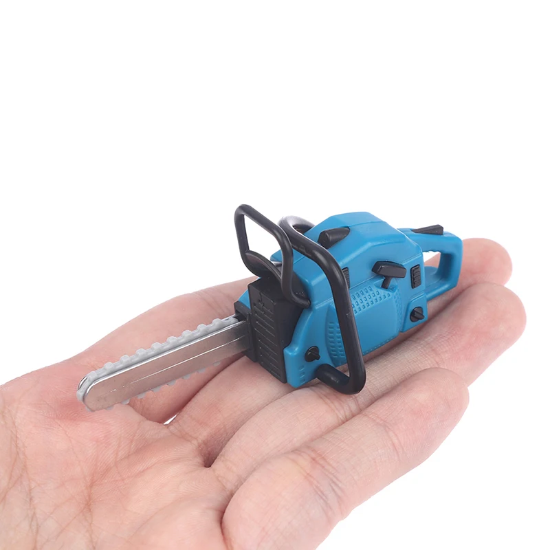 Dollhouse Simulation Miniature Chainsaw Garden Repair Tool Chainsaw Mower Model 1/12 Dollhouse Miniature Accessories Kids Toys