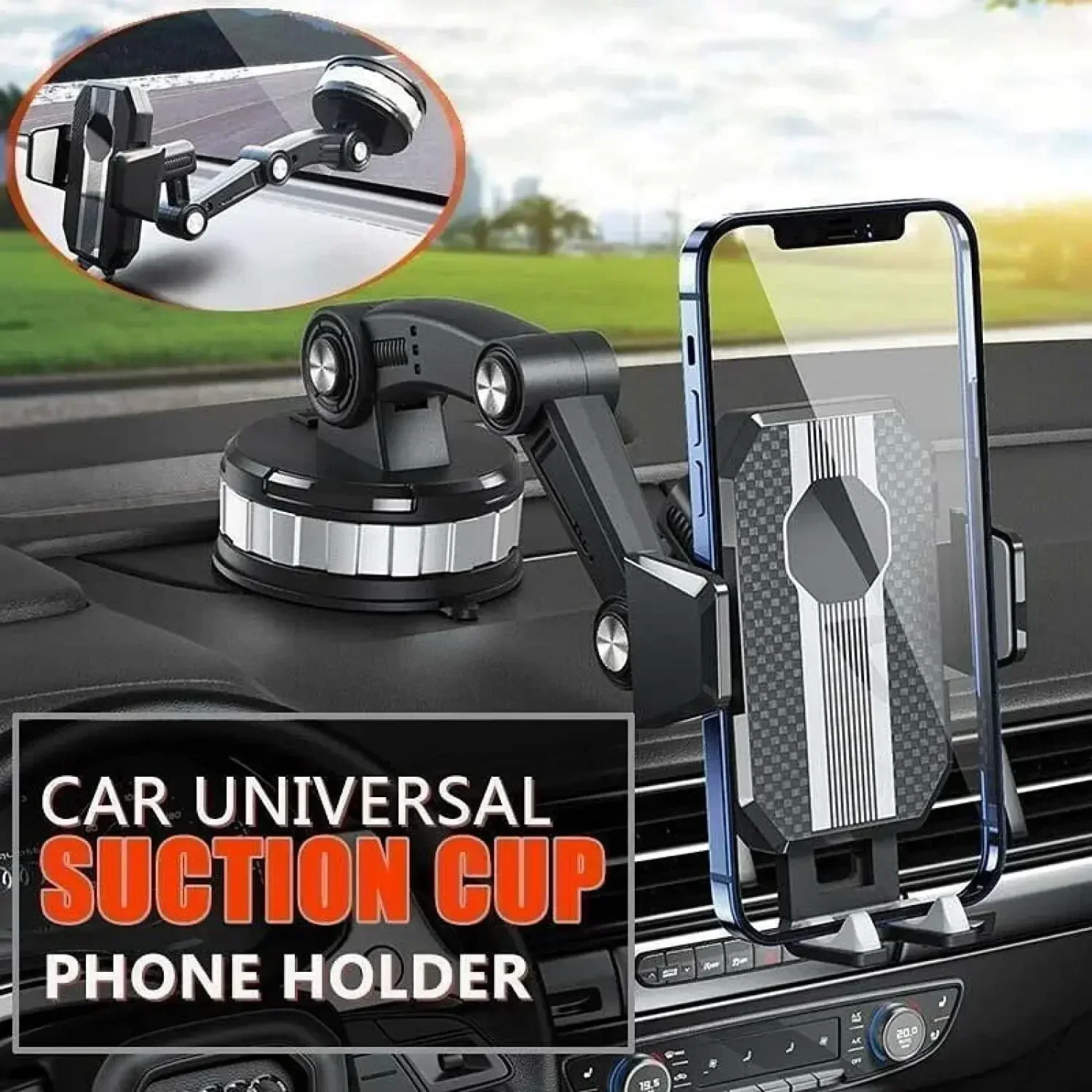 

Super Adsorption Phone Holder, Windshield Phone Holder for Car Center Console, 360 Rotated Degree Car Phone Holder