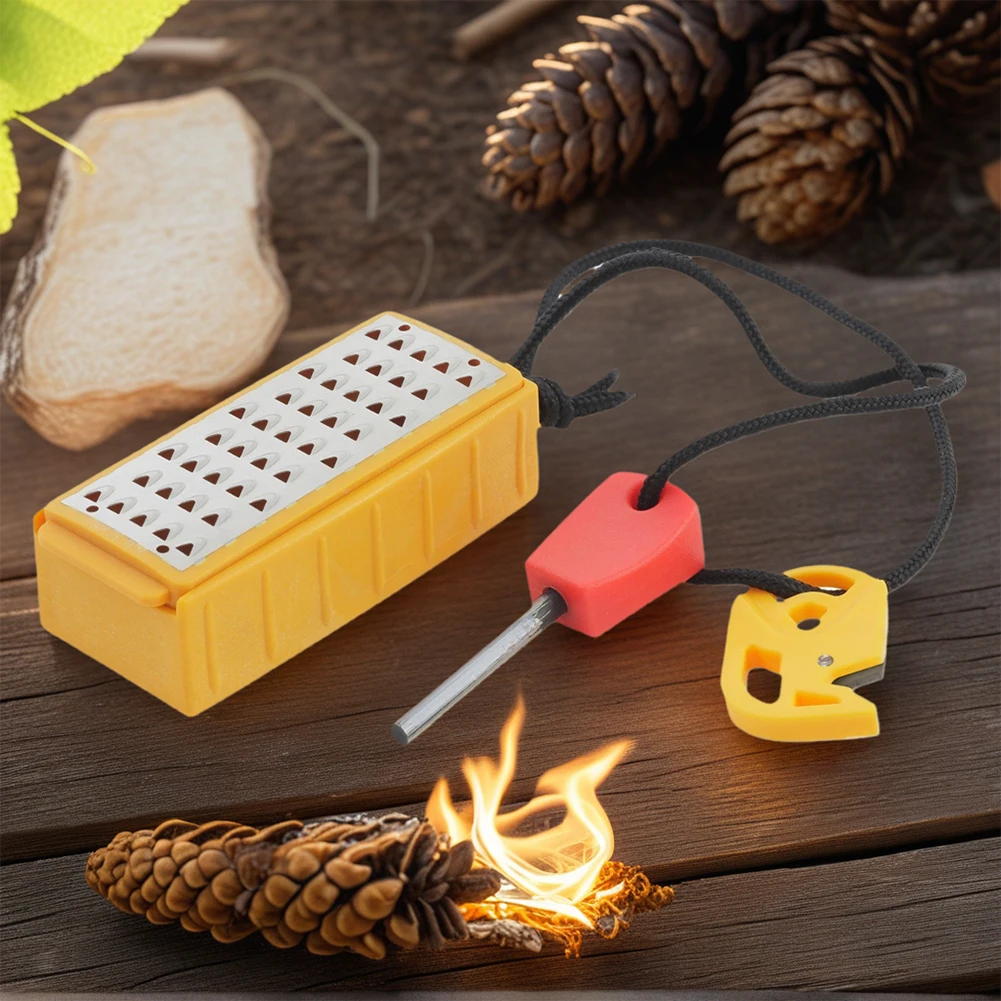 

Tinder Maker with Fire Starter Tinder Maker Tool Lightweight Stainless Steel Grater Outdoor Survival Tool for Outdoor Use