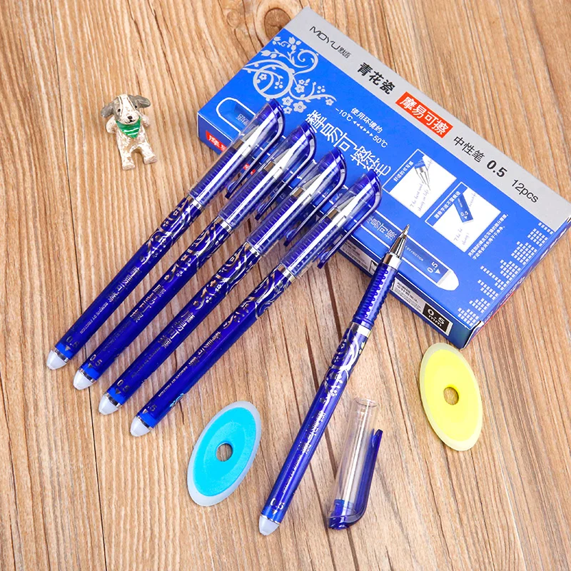 100 Nachfüllungen + 2 lösch bare Stift Radiergummi Set 0,5mm wasch barer Griff magische Gel stifte Stangen Schule Büro Schreibwaren