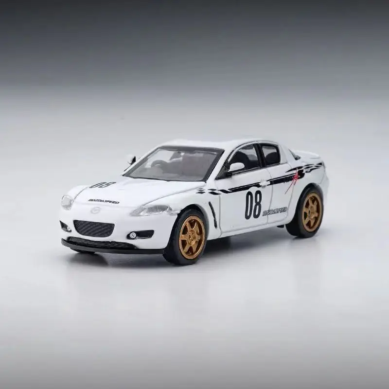 1/64 Mazda RX-8 Sports Car Simulation Alloy Car Model Diecast Toy Small-scale Car Model Collection Miniature Model Children Gift