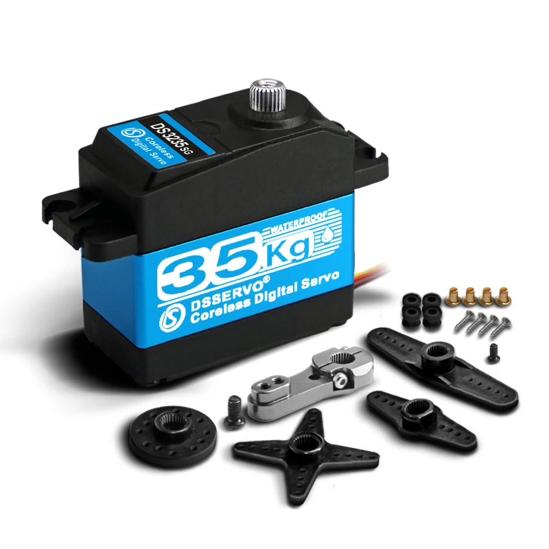 Wasserdichte Servos mit kernlosem Vollmetallgetriebe und hohem Drehmoment, 45 kg, 35 kg, 25 kg, 180 ° /270 °   für RC Baja Truck Cars Robot Upgrade-Zubehör