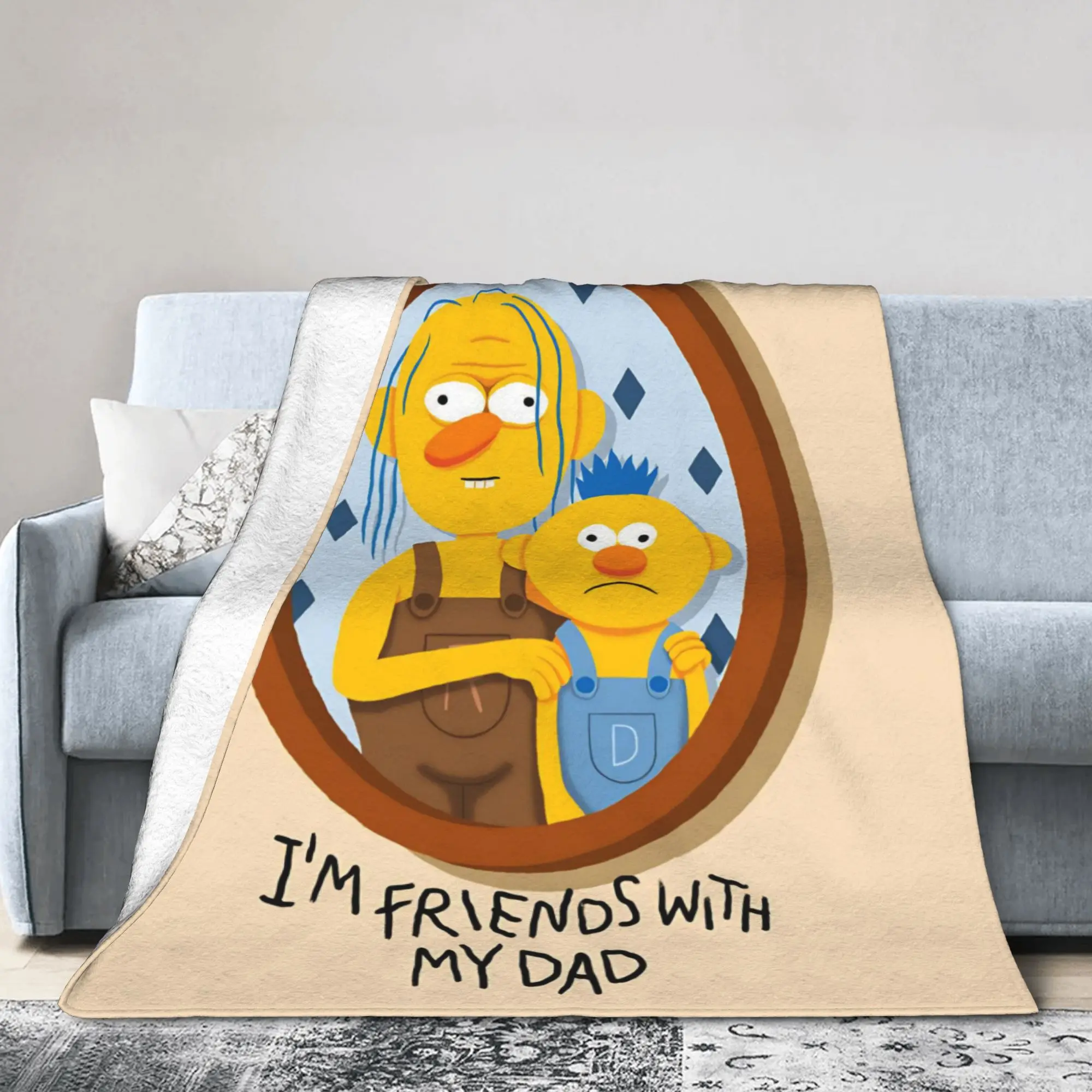 Funny Don't Hug Me I'm Scared Blankets Lightweight Thin Fleece  Relax Throw Blanket Machine Washable