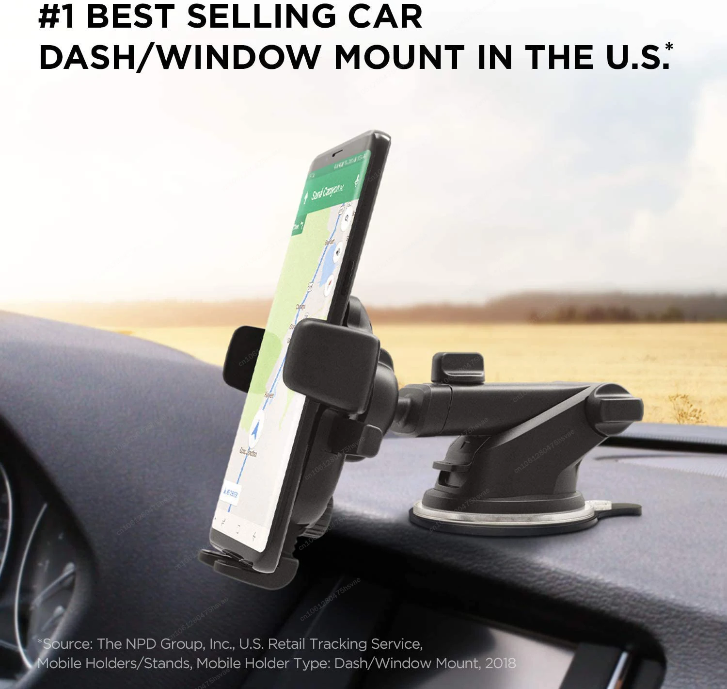 Easy One Touch 4 Dash & Windshield Car Mount Phone Holder || for iPhone, Samsung, Moto, Huawei, Nokia, LG, Smartphones