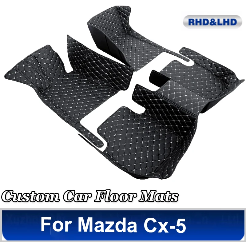 

LHD Carpets For Mazda Cx-5 cx5 2016 2015 Car Floor Mats Interior Accessories Waterproof Anti Dirty Protector Covers Leather Rugs