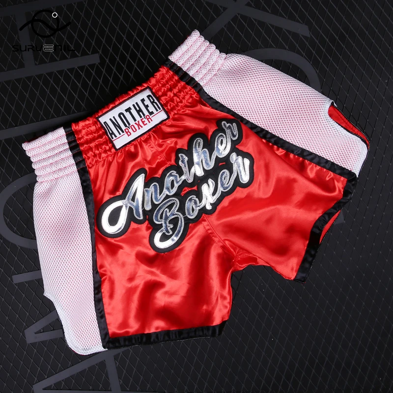 Muay Thai Shorts Men Women Kids Pink Boxing Training Kickboxing Pants Breathable MMA Shorts Combat Martial Arts Fight Clothing