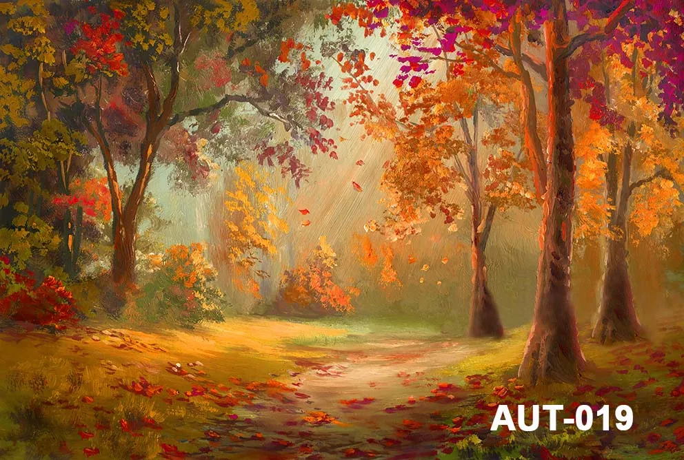 Autumn Halloween Backdrop for Photography Bumper Harvest Pumpkins Maple Leaves Vintage Brick Wall Photo Background Photocall