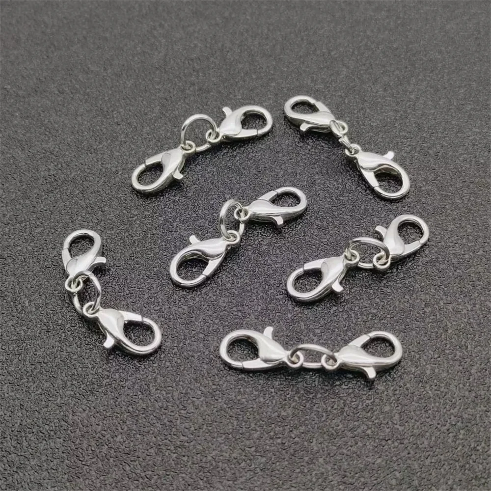 20pcs Alloy 2 Head Hook Connecting Lobster Clasp Extension Claw Bracelet Necklace Jewelry Production DIY Accessories Wholesale