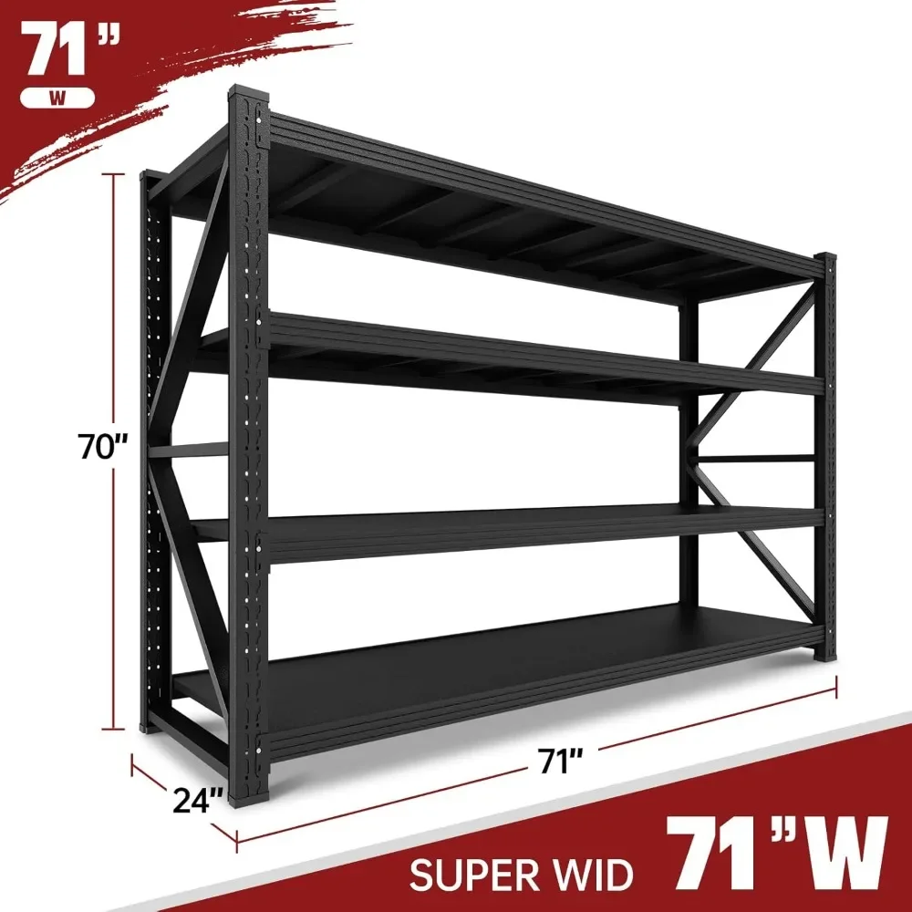 5000LBS Storage Shelves,Garage Shelving Heavy Duty Metal Adjustable Garage Shelves,Garage Organization Shelving Units