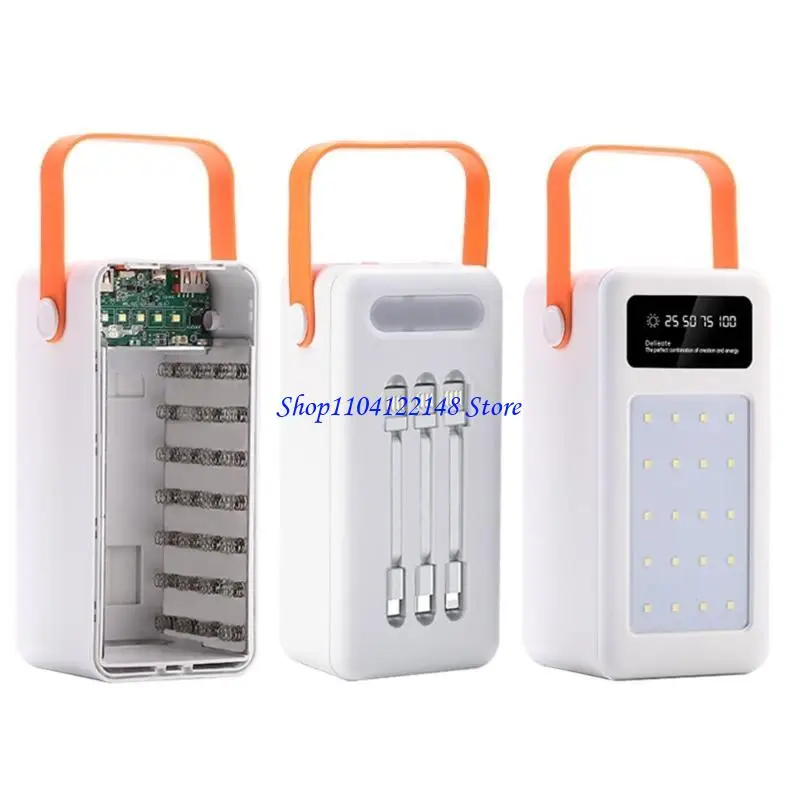 p9fa-destacavel-qc30-pd-carga-rapida-display-lcd-diy-28x18650-bateria-caso-escudo-sem-bateria-powerbank