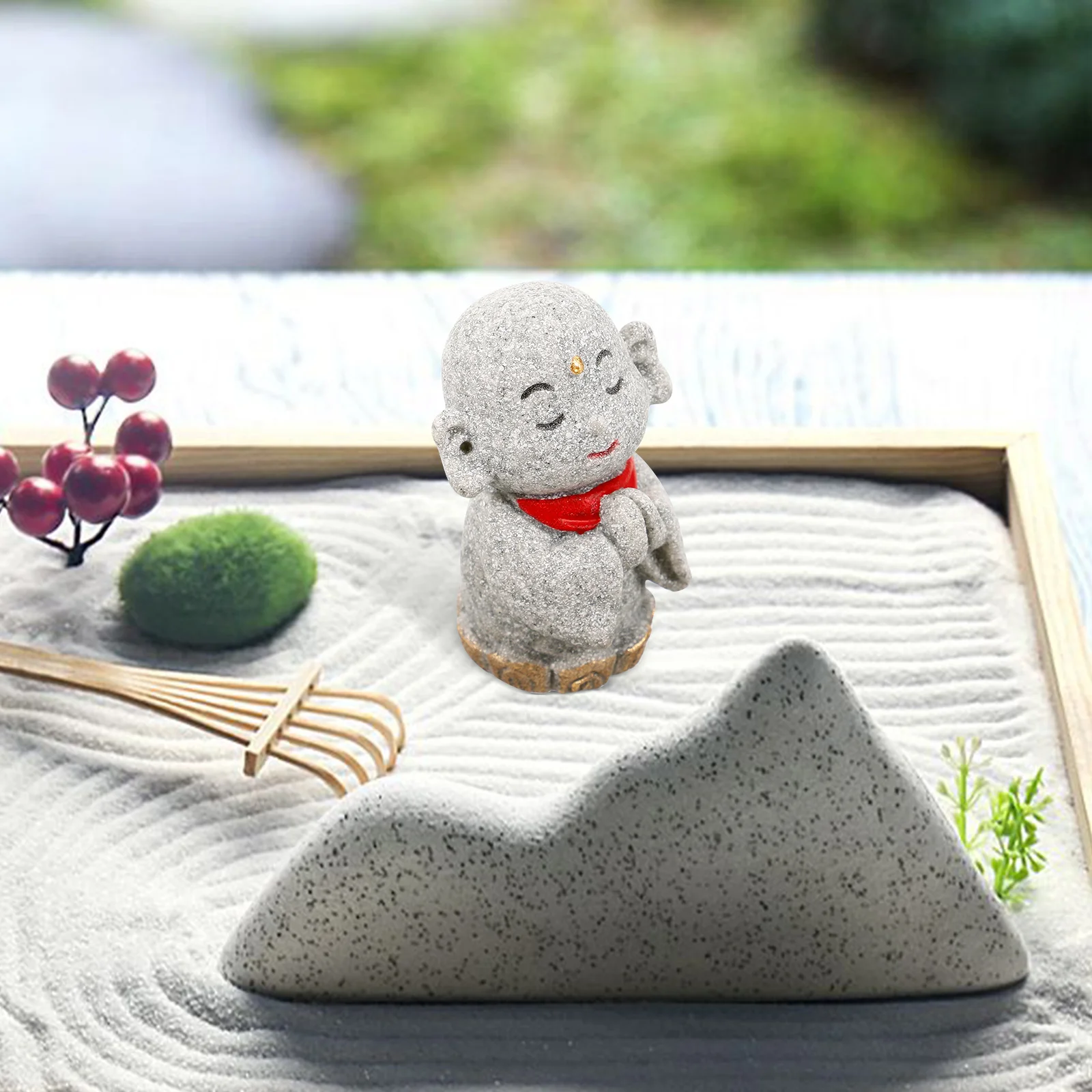 

Small Buddha Fish Tank Ornament Monk Sculpture Decorative Aquarium Buddha Sculpture For Aquarium Garden Decoration