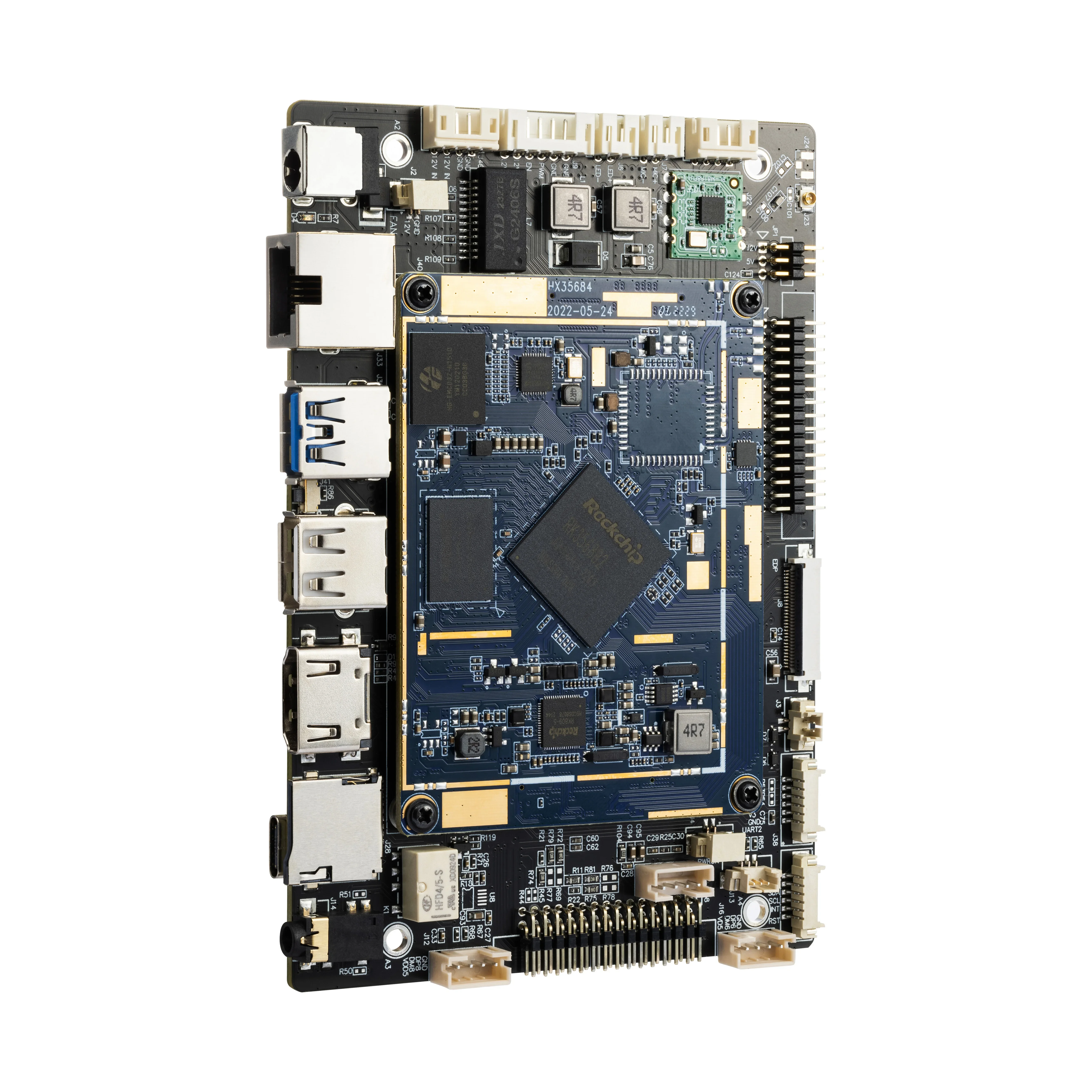 AI Linux Pcb Pcba Embedded Rockchip 3568 Debian Mainboard 4 32g Arm Rk3568 Motherboard Android Board With Wifi Gps Lvds Output