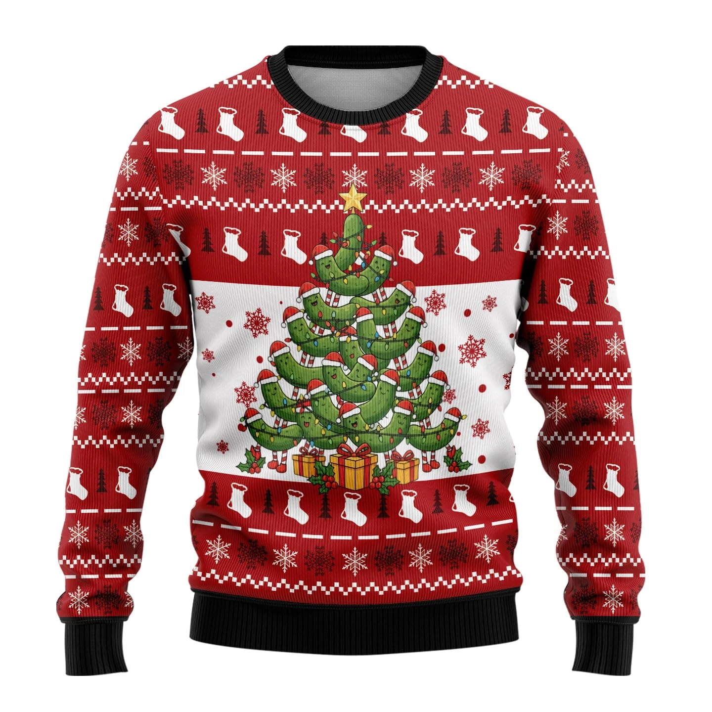 面白い漫画ピクルスパーティー醜いクリスマスセーター女性男性服原宿ファッションメンズスウェットシャツホリデージャンパーセーター
