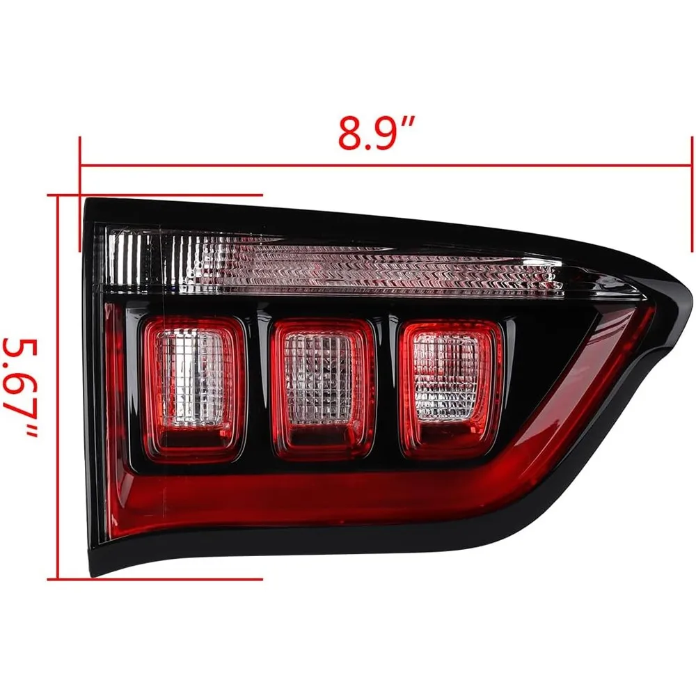 55112836AB 68517558AA CH2803115 CH2802115 Rear Left & Right Side Halogen Tail Light Lamp Red For 2017-2026 Jeep Compass