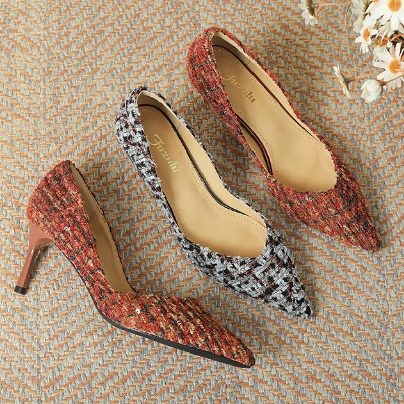 

Sexy Pointed Toe Pumps Women Autumn Winter Elegant Office Women Shoes Banquet Party Shoes Female Fashion High Heels for Women