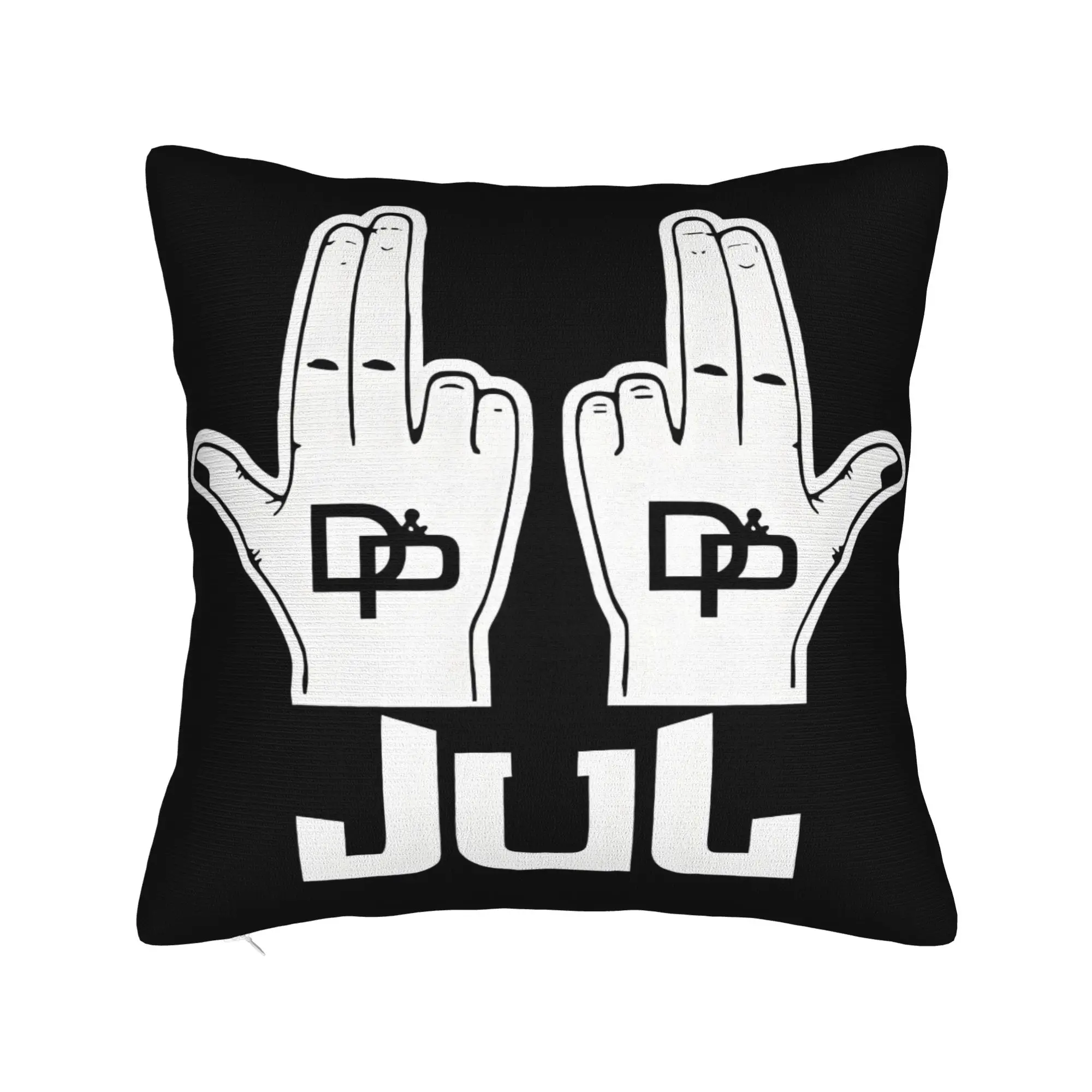 Jul Rapper  Pillow Case Home Decor Nordic Hand Gesture Cushion Decoration Salon Square Pillowcase