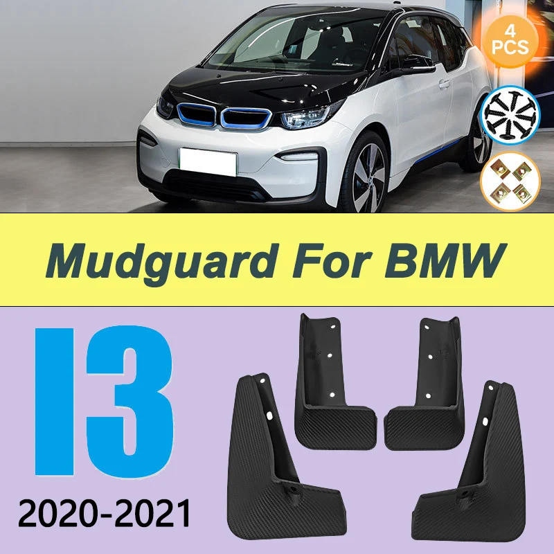 

For BMW i3 2020-2021 2015 Automotive Tire Mudguard Waterproof Prevent Mud Splashing Car Mud Flaps Fender Trim 4pcs Accessories