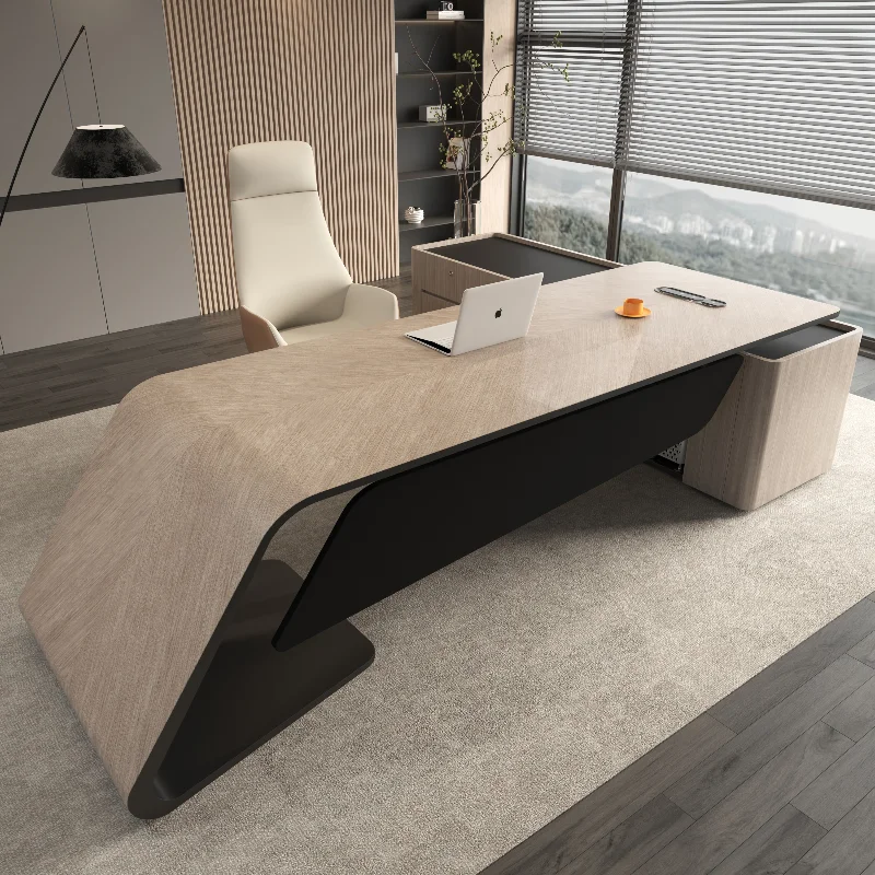 Executive Office Desk Wood Workstation Corner Reading Computer Writing Home Study Desks L Shaped Gaming Office Furniture