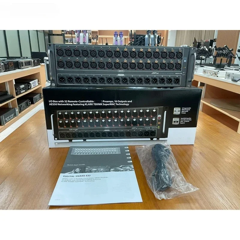 

S32 Stage Box Digital Mixing Mixer I/O Box With 32 Remote-Controllable Midas Preamps, 16 Outputs And AES50 Networking Featuring