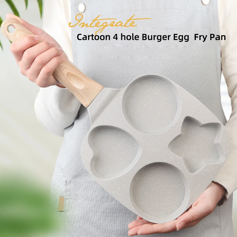 

Heart shape2/3/4-Hole Frying Pot Pan Thickened Omelet Pan Non-stick Egg Pancake Steak Pan Cooking Egg Ham Pans Breakfast Maker