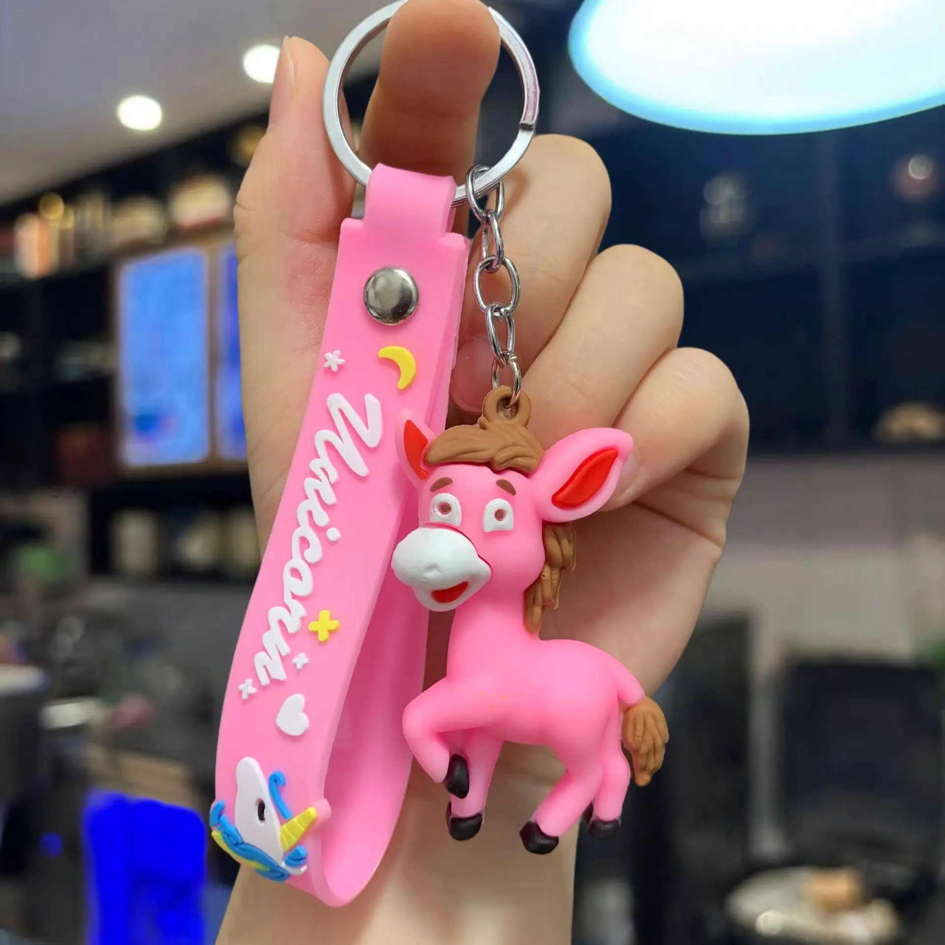 4 قطعة السنة الجديدة 2026 الحصان المفاتيح اللعب Kawaii أنيمي Diy بها بنفسك حقيبة الظهر قلادة الاطفال هدايا عيد الميلاد