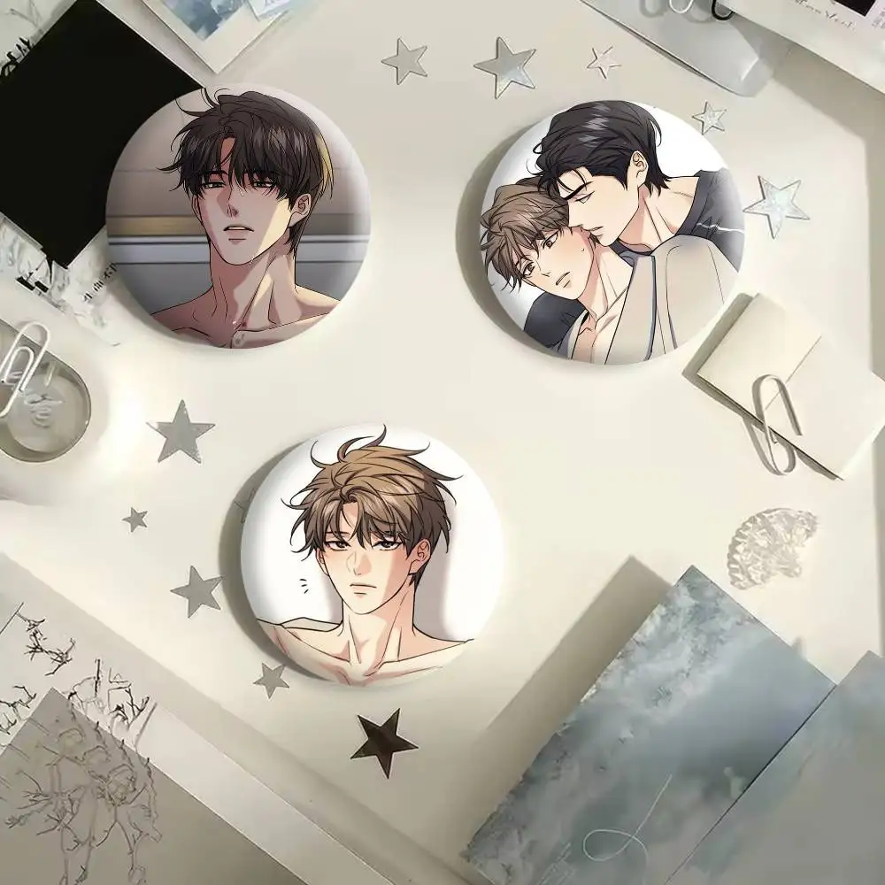 M-Melting Point R-Ryu Ian Manhwa BL Brooches Cartoon Badge Pins Backpack Hat Accessories Friend Gift
