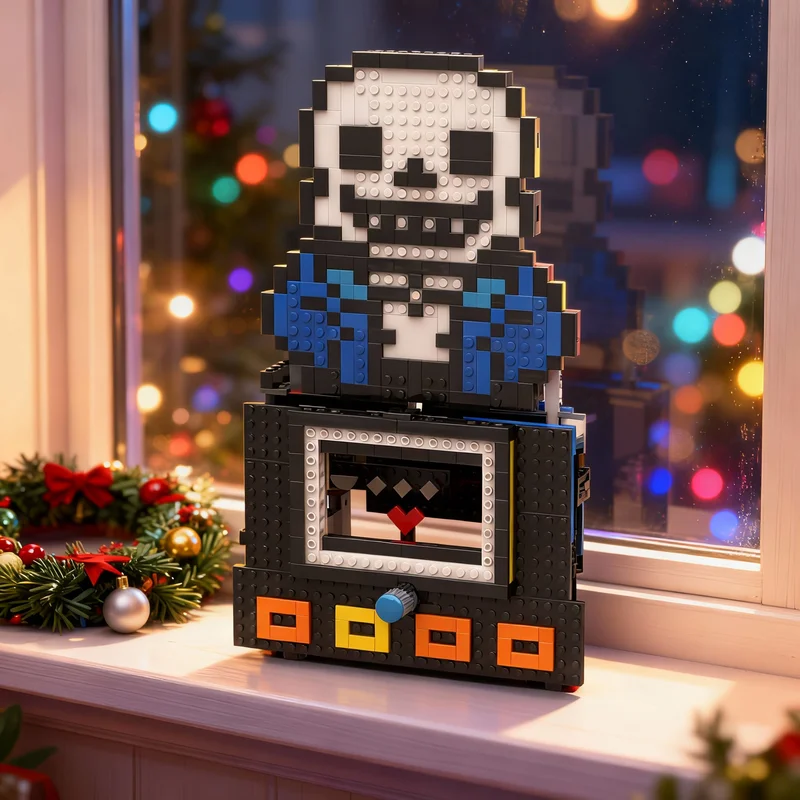 

763pcs MOC Undertale Interactive Sans Encounter Games Model Building Blocks Construction Christmas Gifts Creative DIY Toy Idea
