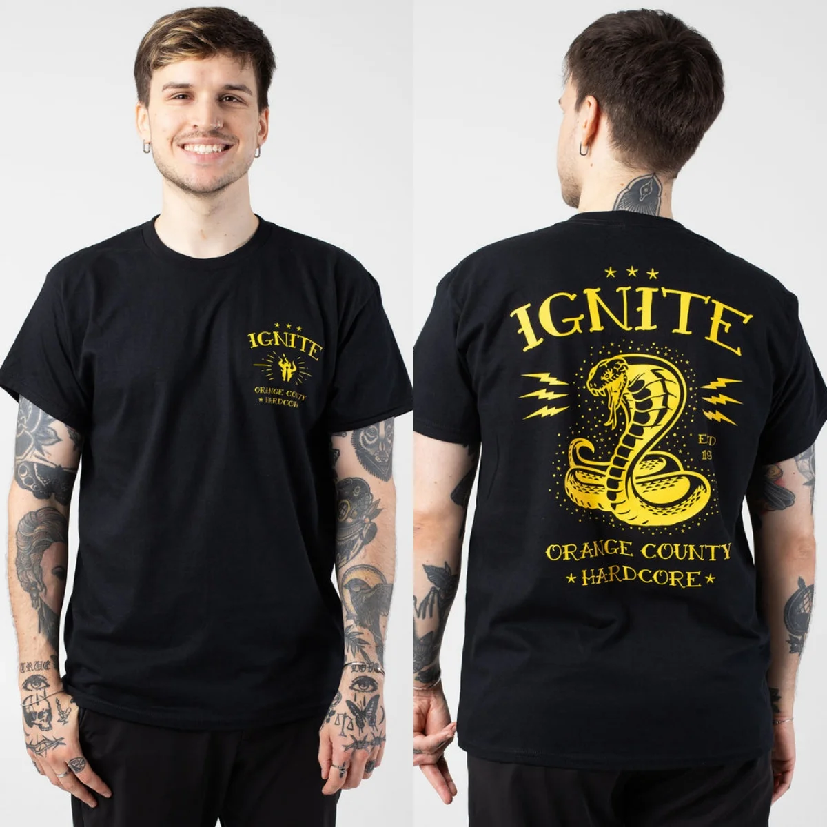 Hot Ignite Graphic Cotton T-shirt Unisex Summer Short Sleeve Fashion Brand Tee Luxury Casual Vintage Tees