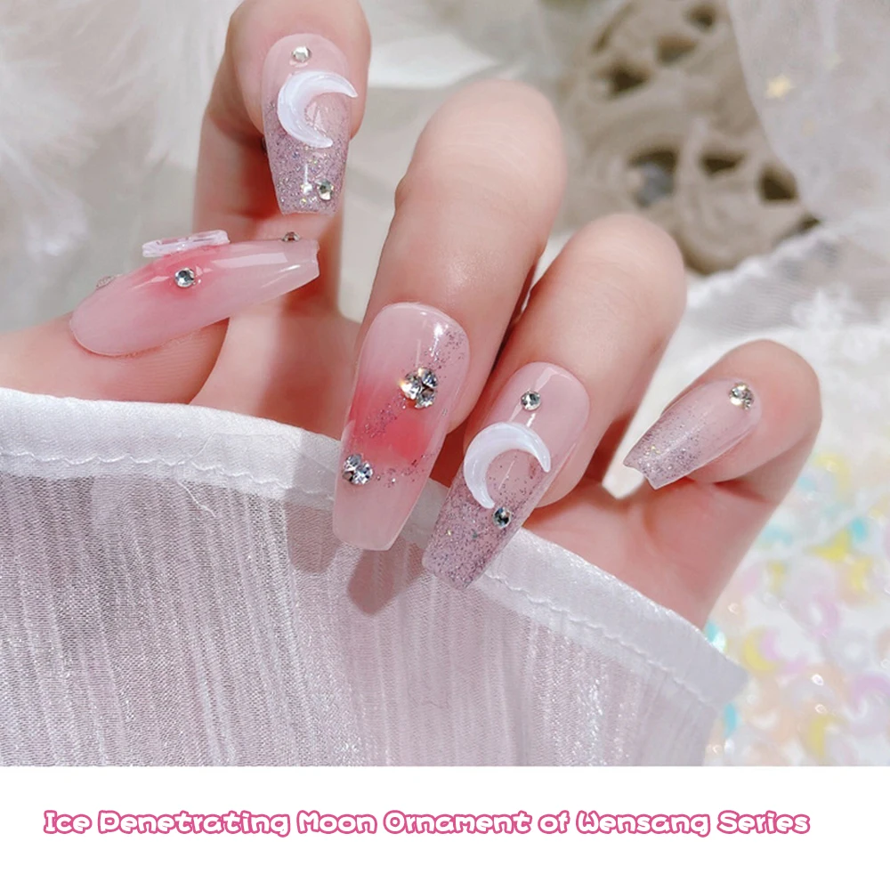 Nail Art 3D N64.Cute Nail Decoration Supplies, Moon Star Jewelry, Nail Tools, Beauty Manucure, 50Pcs Bag