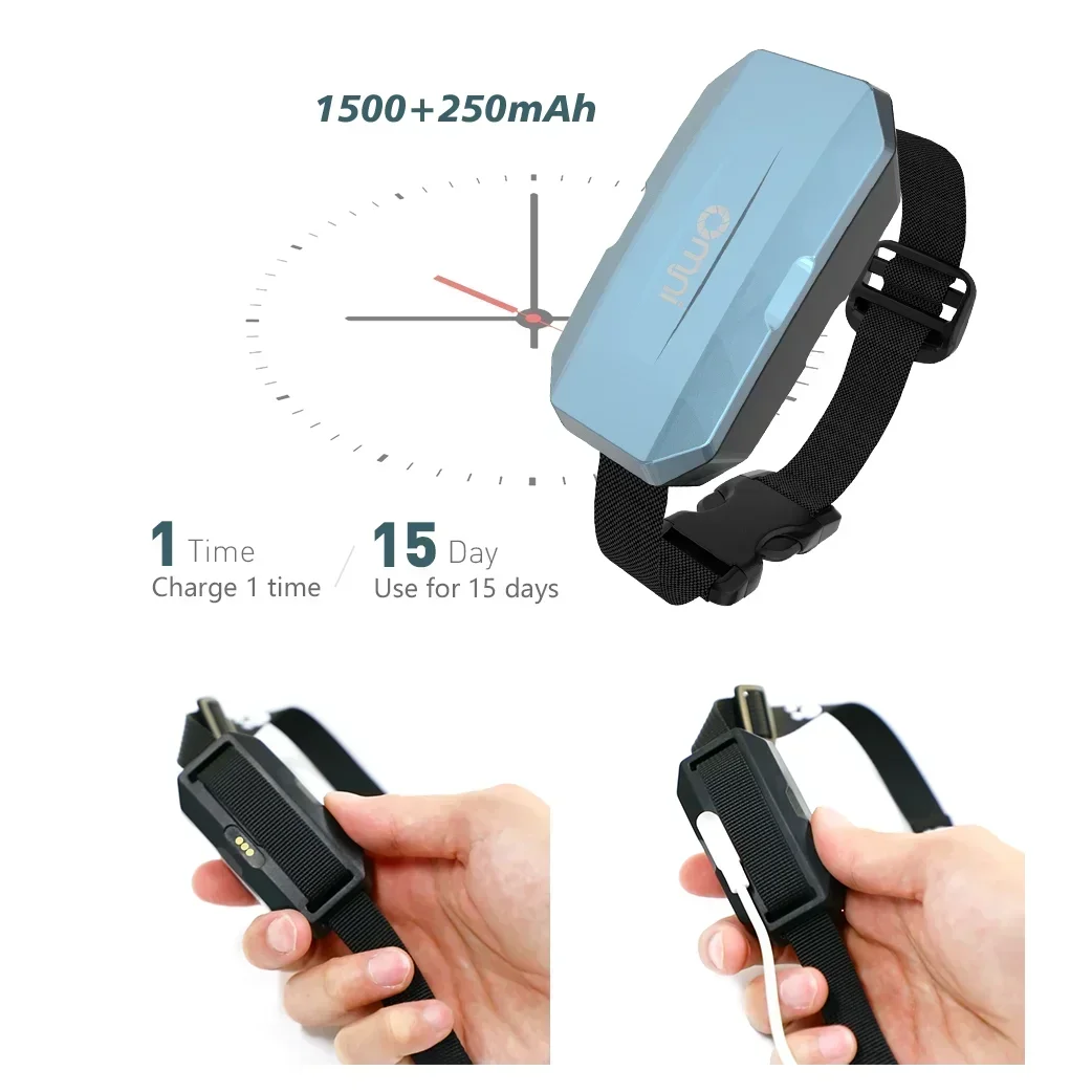 4G LTE Pet Tracker, Smart GPS Real Time Locator for Dogs Cats Pets