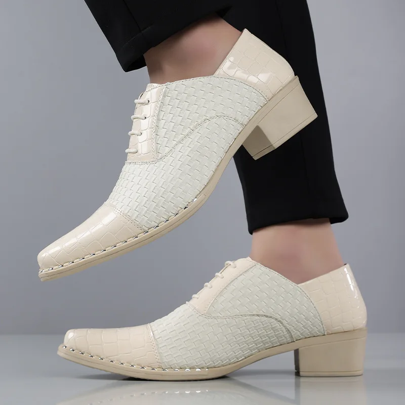 Men's British Style Business Dress Leather Shoes Trendy Fashion Versatile Casual Loafers for Any Occasion