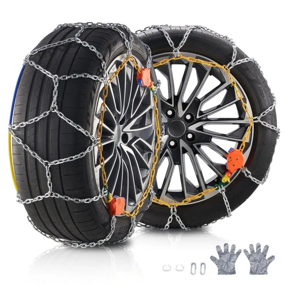 

Auto Tightening Snow Chains Diamond Mesh Anti-slip Traction Wheel Chains