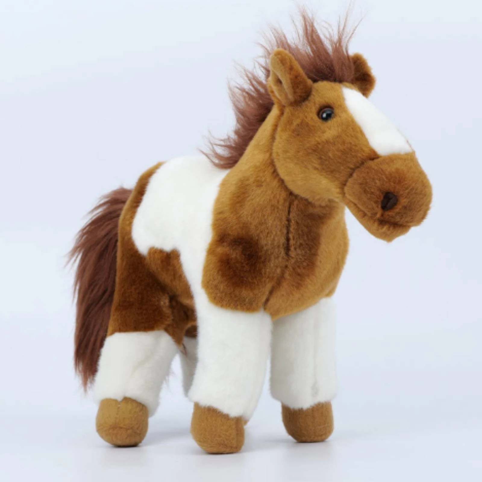 Horse Stuffed Toy Fuzzy Horse Stuffed Animal Huggable Realistic for Children, Pretend Play, Nursery Decor