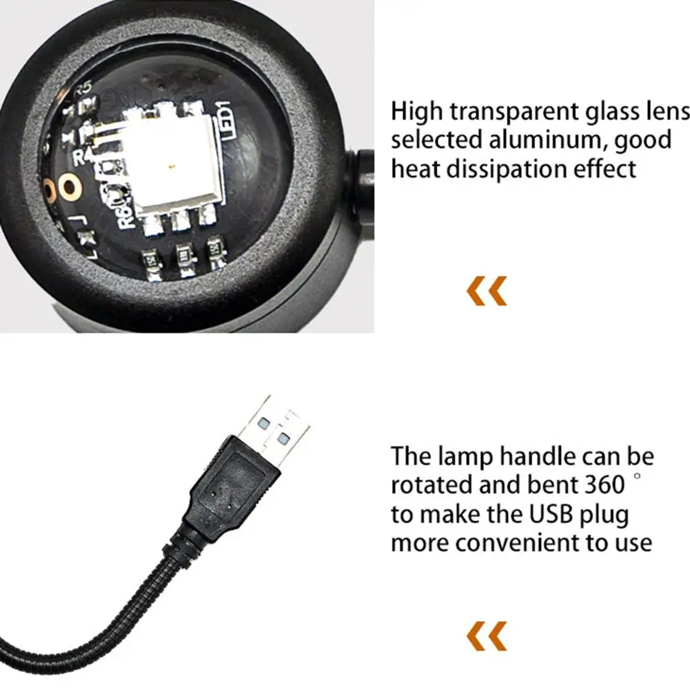 Led Sunset Lamp Projector Portable USB Sunset Lamp Colorful Flexible Adjustable Background Atmosphere Rainbow Neon Night Light