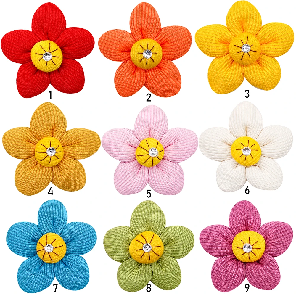 

50ps Flower-Collar Slidable Dog Bow Tie Small Dog Cat Collar Accessories For Dog Collar Dogs Grooming Accessories Pet Supplies