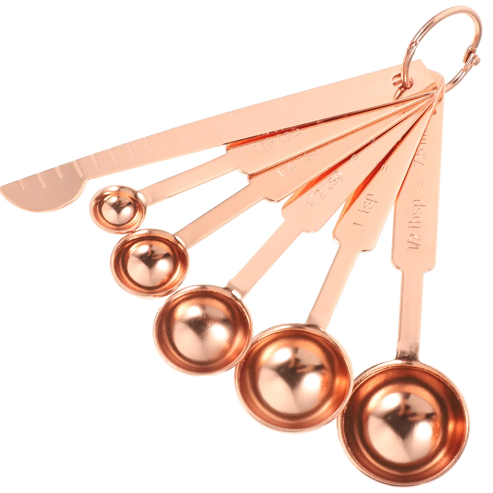 

1Set Kitchen Measuring Spoons Stainless Steel Ergonomic Handle Practical Coffee Beans Sugar Baking Use Exquisite