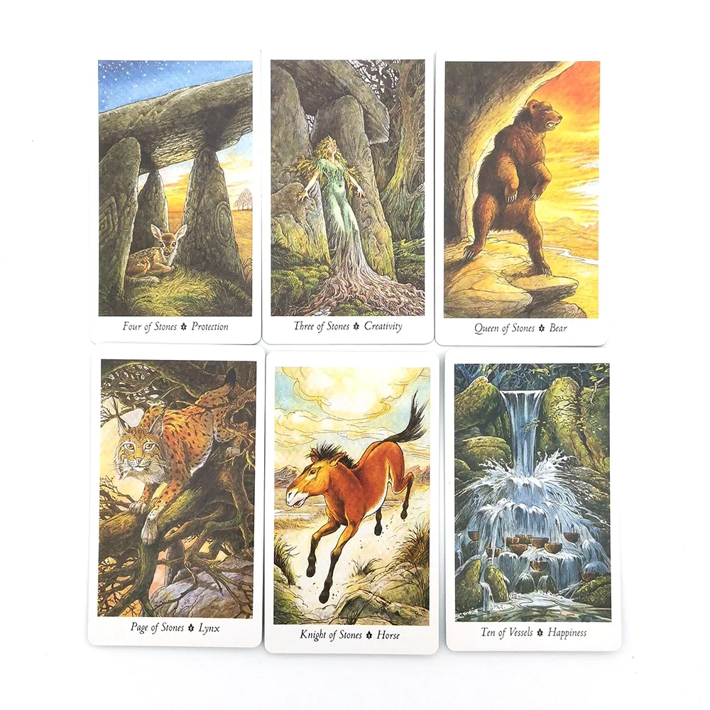 A 2022  Factory Made High Quality Hot Sell Wild Wood Tarot Cards for Beginners PDF Guidebook Support Retail  Wholesale