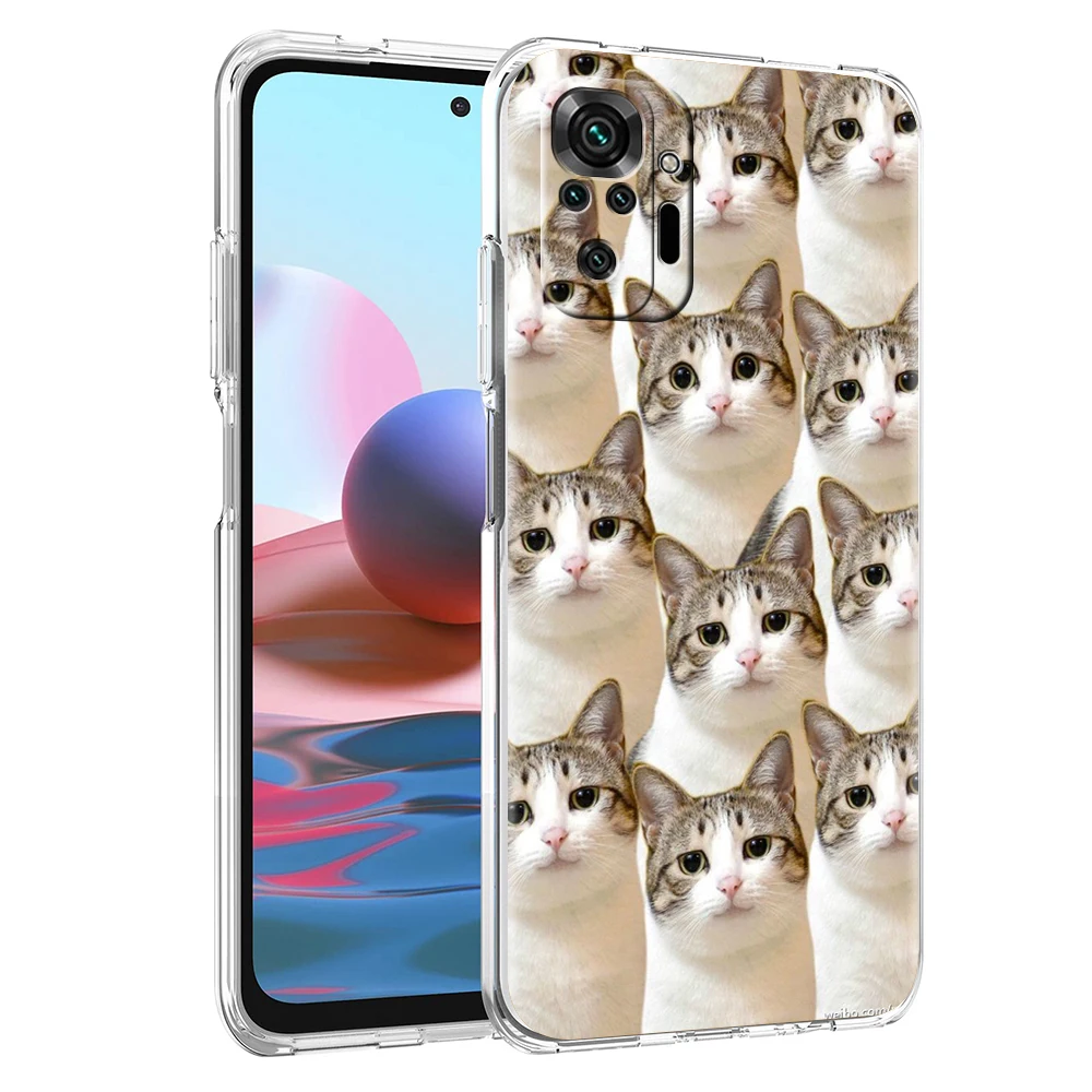 Cartoon Cute Cat Phone Case Cover for Redmi Note 12 10 11 11T 7 8 8T 9 K40 Gaming 9A 9C Pro Plus Transparent Soft Shell Capa Bag