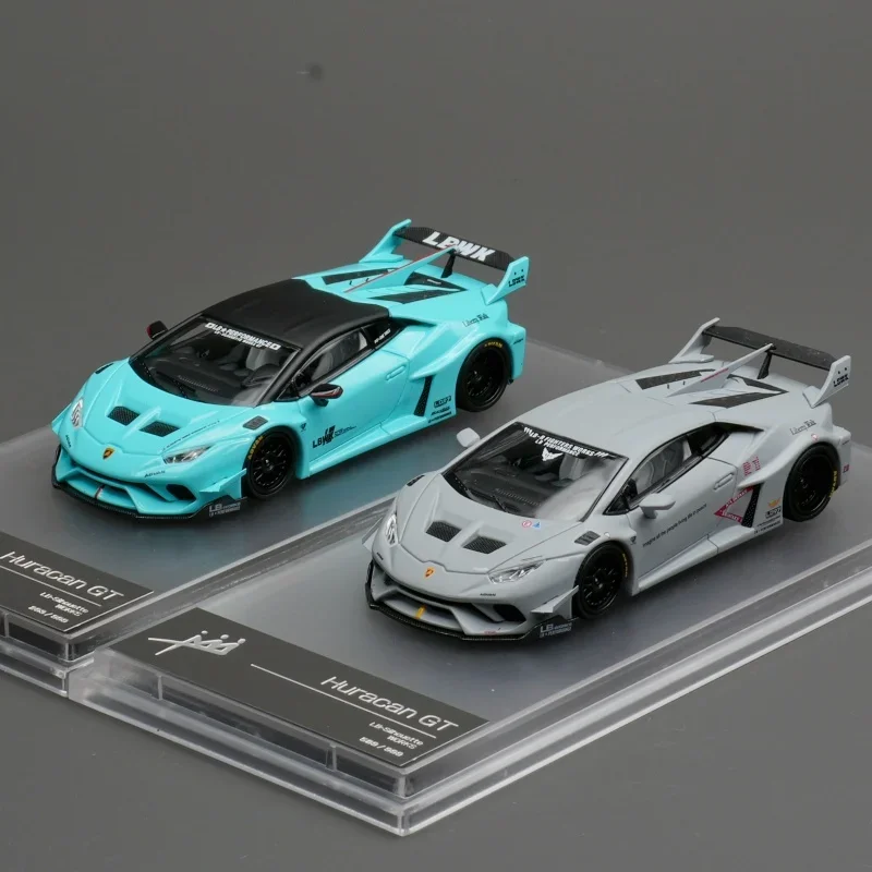 King IN MAGAZZINO 1:64 LBWK Huracan GT Cappuccio Aperto Diecast Diorama Modello di Auto Collezione Giocattolo