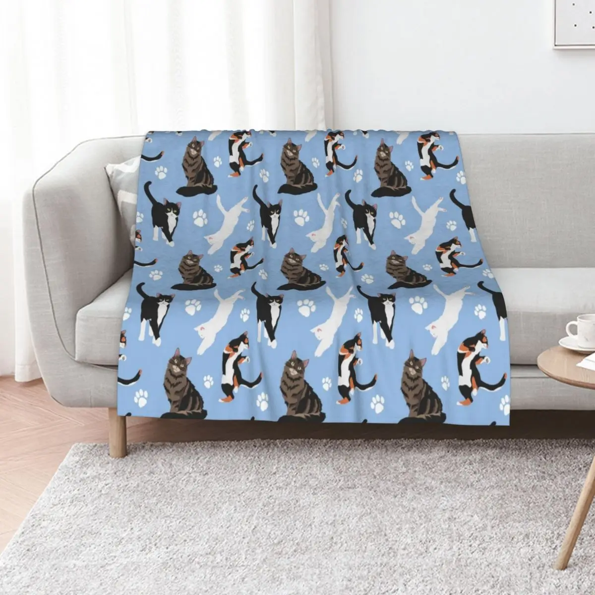

Cat pattern Throw Blanket Fashion Sofas Large Nap Bed covers Blankets